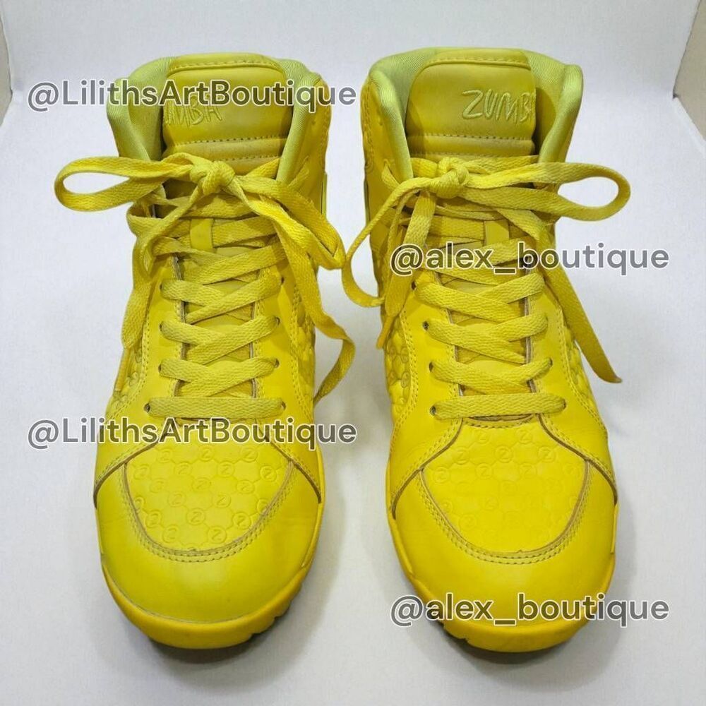Zumba Energy Boss Yellow High Top Sneakers Size 9 Unisex Athletic Shoes (F019) - Picture 4 of 11